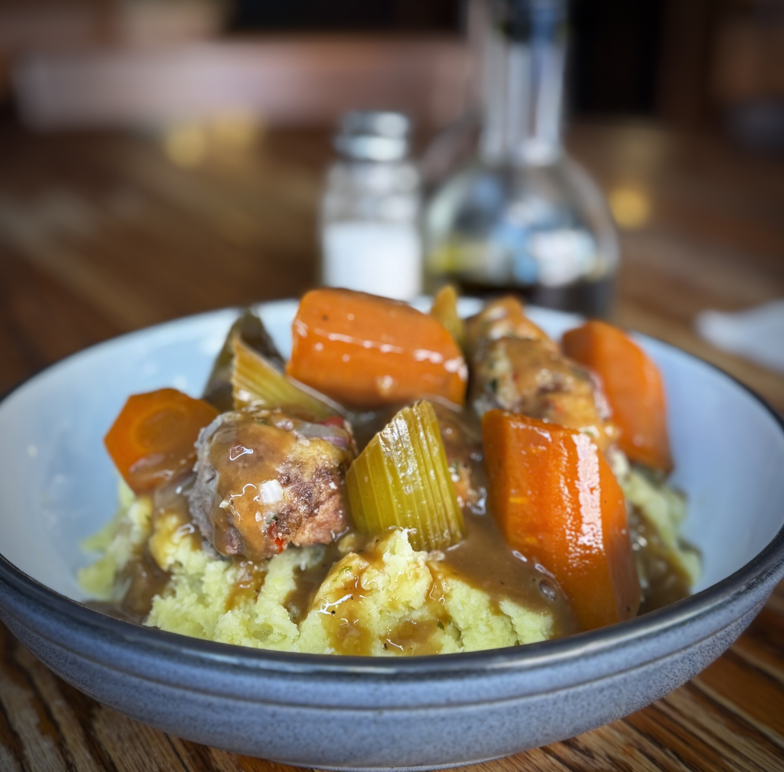 Meatball Pot Roast w/ Gold Mash