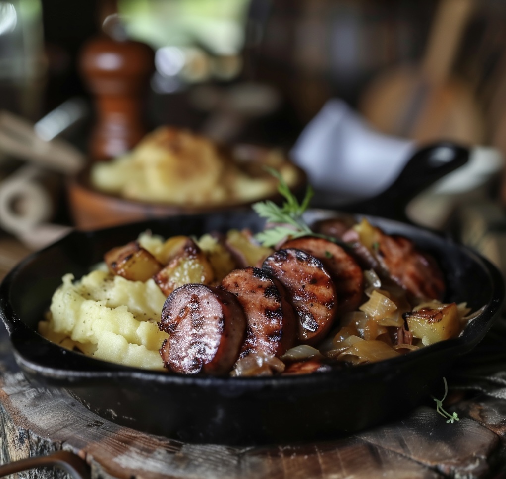 Kielbasa & Cabbage w/Yukon Mash