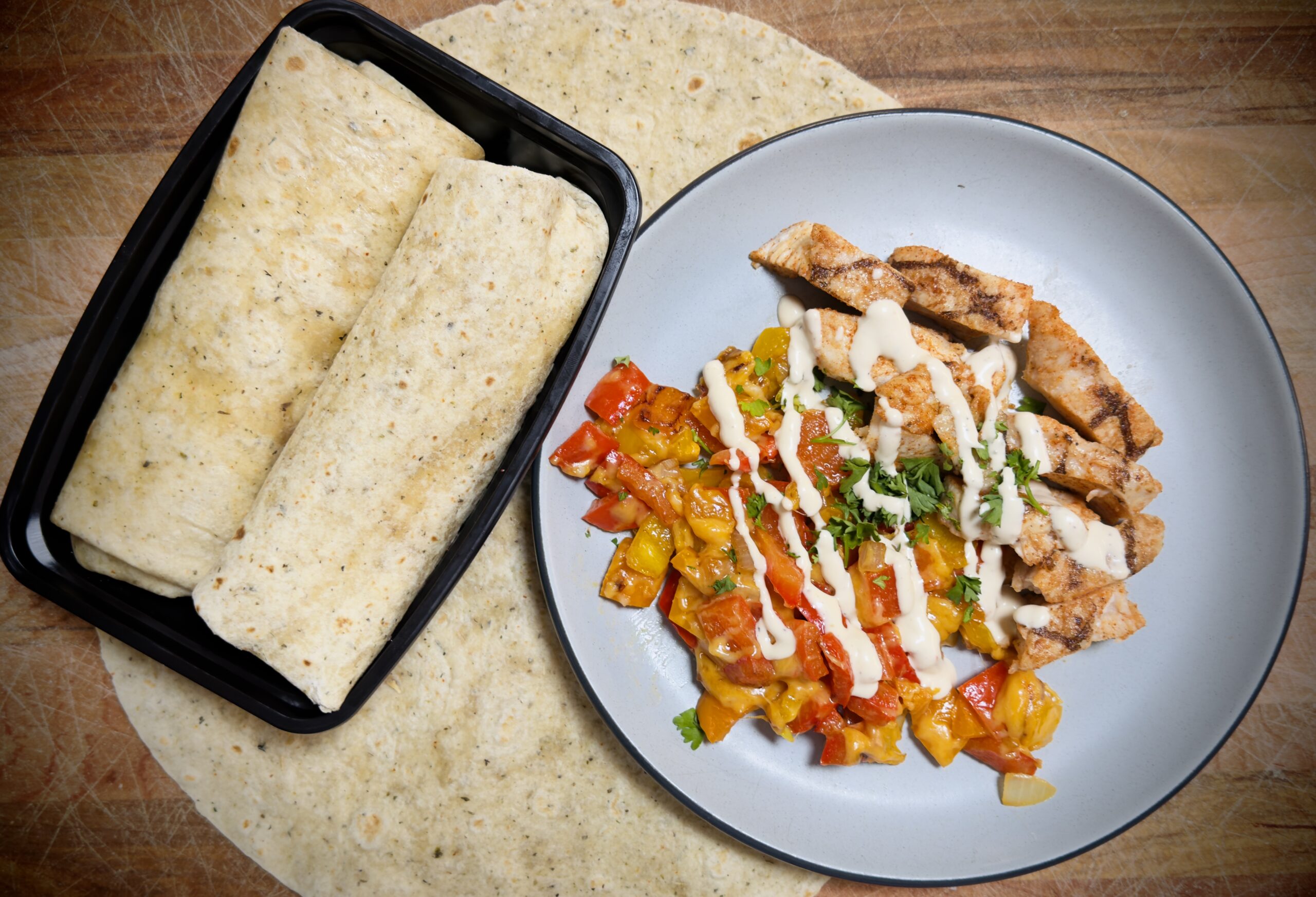 fajita chicken wraps